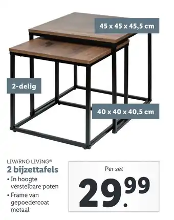 Lidl 2 bijzettafels aanbieding