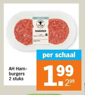 Albert Heijn AH ham-burgers 2 stuks aanbieding