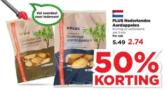 PLUS Nederlandse Aardappelen 5 kilo aanbieding