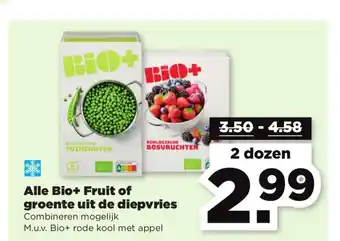 PLUS Alle Bio+Fruit of groente uit de diepvries aanbieding