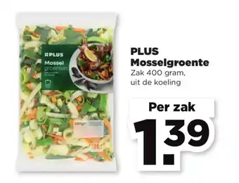 PLUS Mosselgroente 400 gram aanbieding