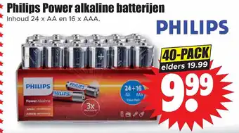 Dirk Philips Power alkaline batterijen 40-pack aanbieding