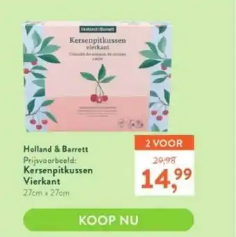 Holland & Barrett Holland & barrett kersenpitkussen vierkant aanbieding