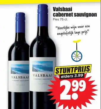 Dirk Valsbaai cabernet sauvignon 75 cl aanbieding