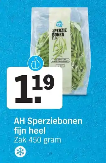 Albert Heijn Ah sperziebonen fijn heel aanbieding