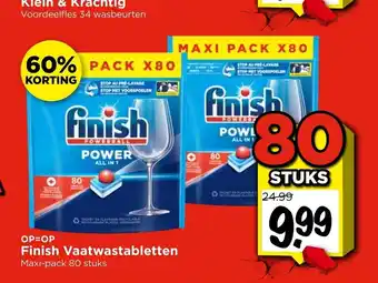 Vomar Voordeelmarkt Finish Vaatwastabletten 80 stuks aanbieding