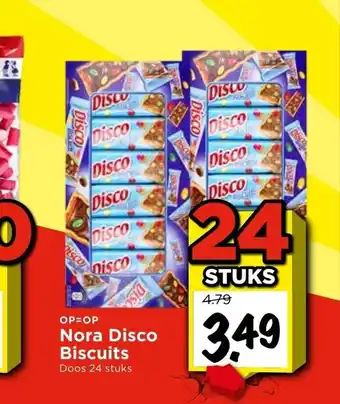 Vomar Voordeelmarkt Nora Disco Biscuits 24 stuks aanbieding