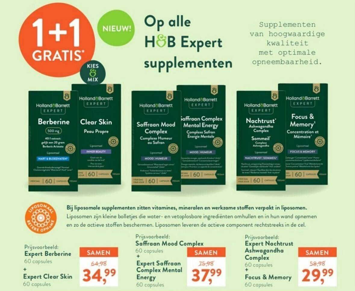 Holland & barrett expert berberine + expert clear skin, holland