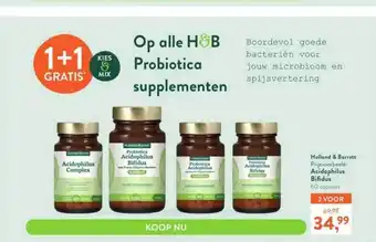 Holland & Barrett Holland & barrett acidophilus bifidus aanbieding