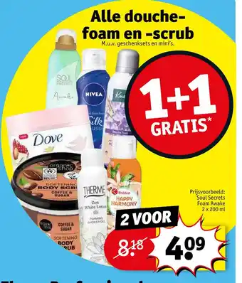 Kruidvat Alle douche- foam en -scrub aanbieding