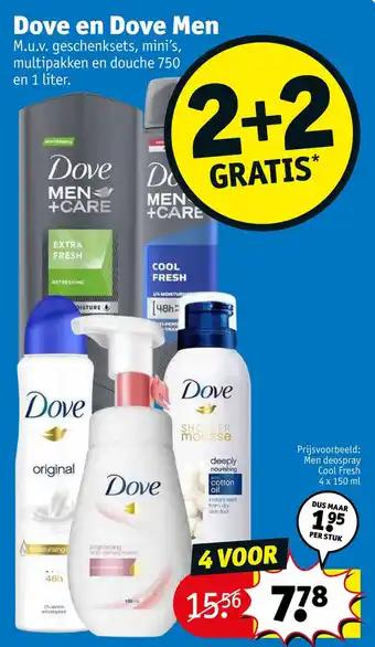 Kruidvat Dove en dove men aanbieding