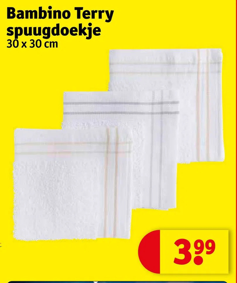 Bambino terry spuugdoekje aanbieding bij Kruidvat
