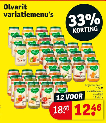 Kruidvat Olvarit variatiemenu's aanbieding