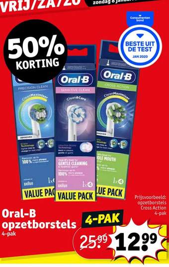 Kruidvat Oral-b opzetborstels aanbieding