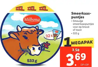 Lidl Smeerkaas puntjes aanbieding