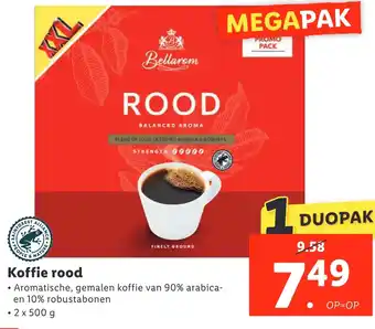 Lidl Koffie rood aanbieding