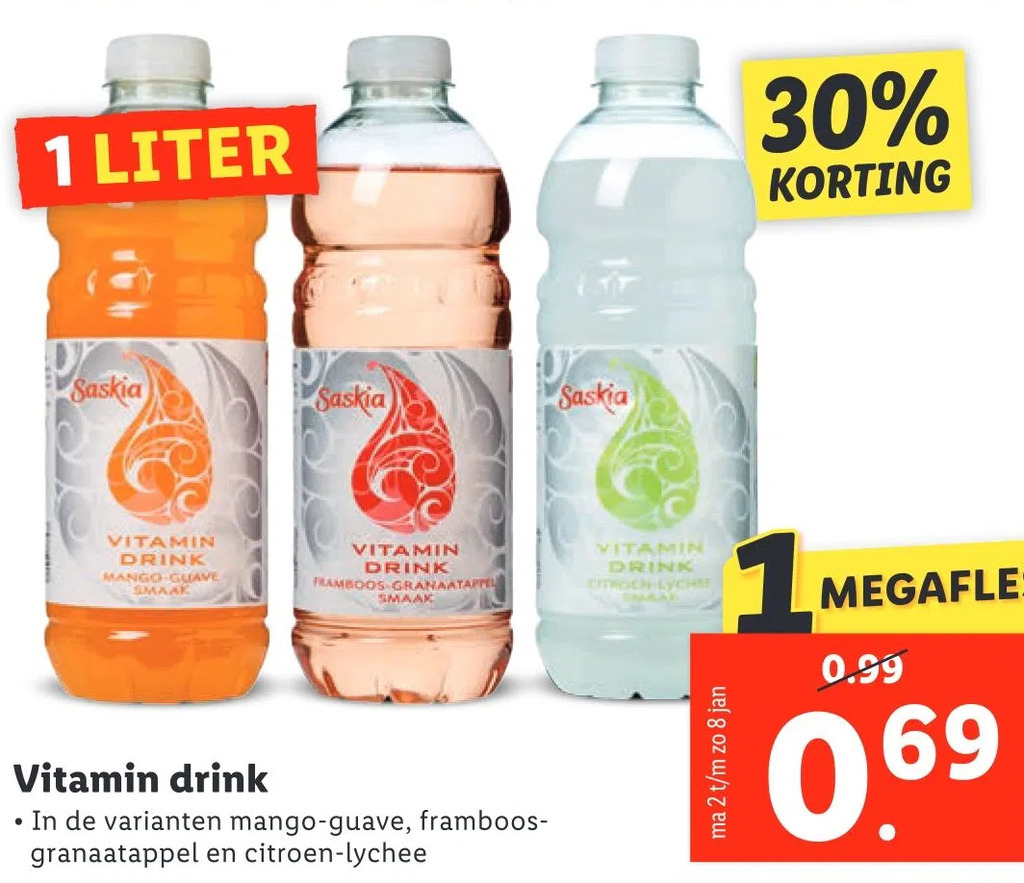 Vitamin drink aanbieding bij Lidl