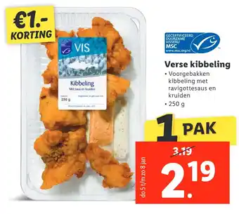 Lidl Verse kibbeling aanbieding