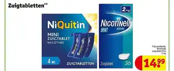 Kruidvat Nicotinell zuigtablet mint 2 mg aanbieding