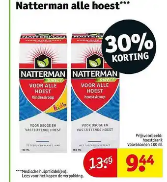 Kruidvat Natterman alle hoest aanbieding