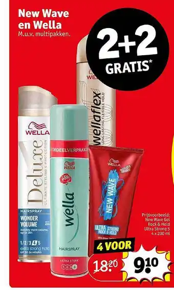 Kruidvat New wave en wella aanbieding