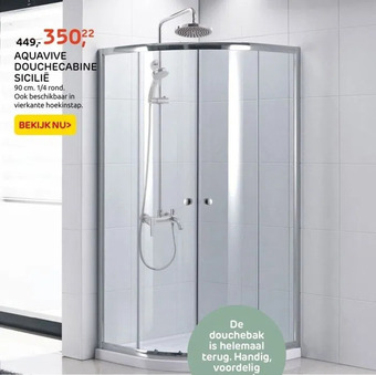 Praxis Aquavive douchecabine aanbieding