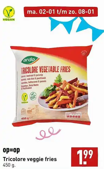 ALDI Tricolore veggie fries aanbieding