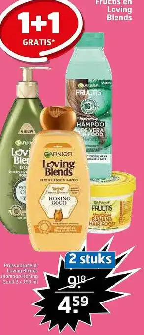 Trekpleister Garnier fructis en loving blends aanbieding