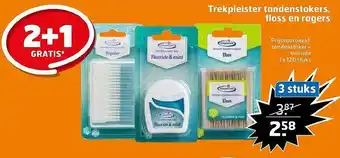 Trekpleister Trekpleister tandenstokers, floss en ragers aanbieding