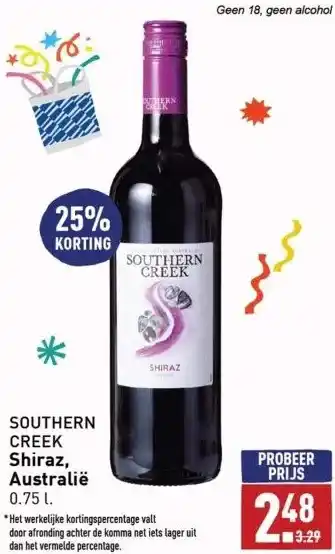 ALDI Shiraz, australië 0.75 l. aanbieding