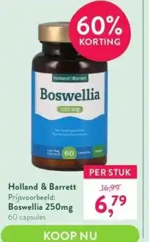 Holland & Barrett Boswellia aanbieding