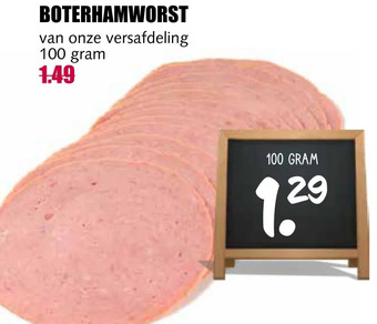 MCD Supermarkt Boterhamworst aanbieding