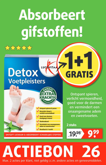 Lucovitaal Detox voetpleisters aanbieding