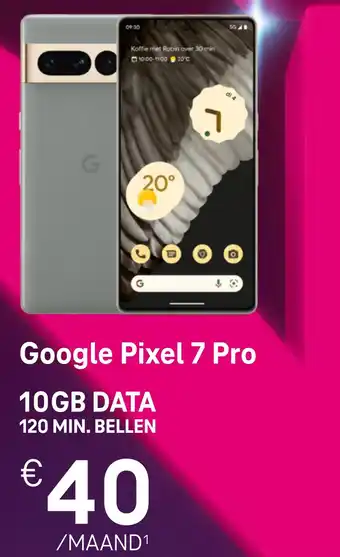 T-mobile Google pixel 7 pro aanbieding