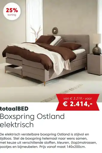 Villa Arena Totaalbed boxspring ostland elektrisch aanbieding
