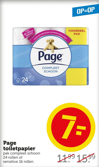 Coop Page toiletpapier aanbieding