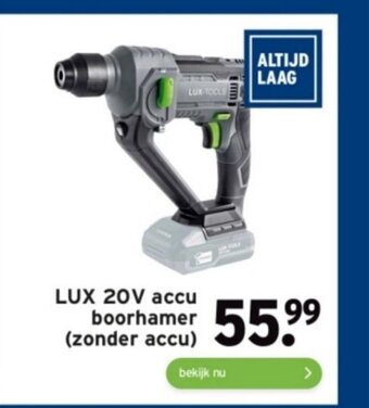 GAMMA LUX 20V accu boorhamer (zonder accu) aanbieding