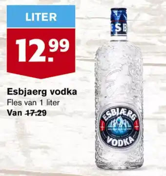 Hoogvliet Esbjaerg vodka 1 liter aanbieding