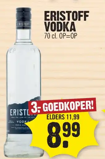 Dirk Eristoff vodka aanbieding