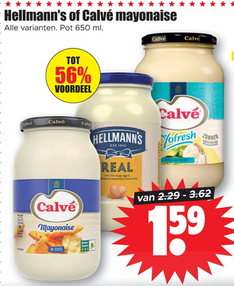 Dirk Hellmann's of calvé mayonaise aanbieding