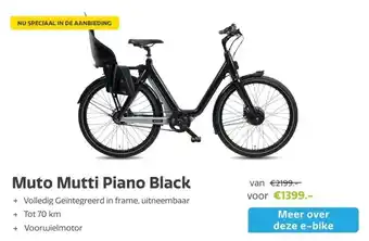 Stella fietsen Muto mutti piano black aanbieding