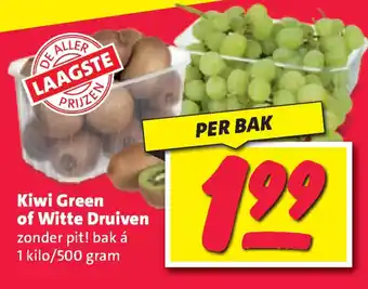 Nettorama Kiwi green of witte druiven 500g aanbieding