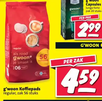 Nettorama G'woon koffiepads aanbieding