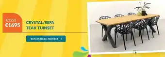 Van der Garde tuinmeubelen Tuinset Crystal/Sefa teak aanbieding