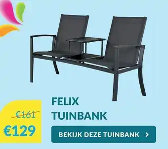 Van der Garde tuinmeubelen Tuinbank Felix aanbieding