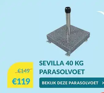 Van der Garde tuinmeubelen Parasolvoet Sevilla 40kg aanbieding