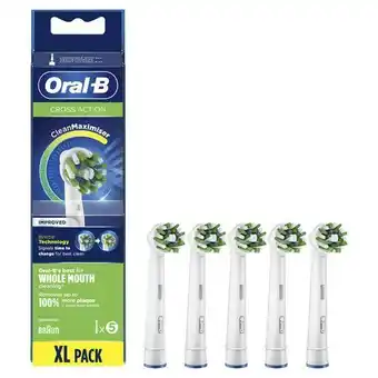 Blokker Oral-b opzetborstels crossaction wit - 5 stuks aanbieding