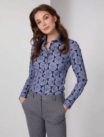 Cavallaro Napoli Cavallaro  napoli cavallaro napoli dames blouse - fiona blouse - blauw - aanbieding