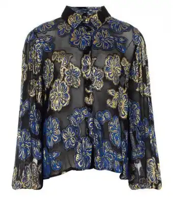 Kamst Mode Juffrouw jansen blauw phoebe blouse - maat s aanbieding