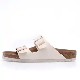 Kickz Birkenstock arizona tex canvas, eggshell, schoenmaat: 45, slides & sandalen, 1023063 aanbieding